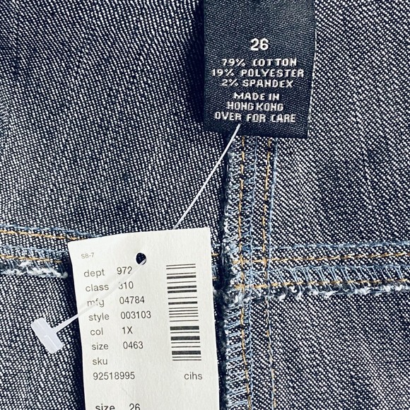 New Venezia Women's 26 Dark Wash Blue Stretch Trouser Jeans Wide Straight - Picture 6 of 6